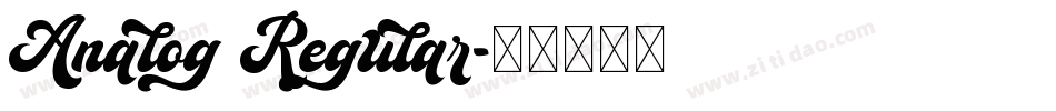 Analog Regular字体转换